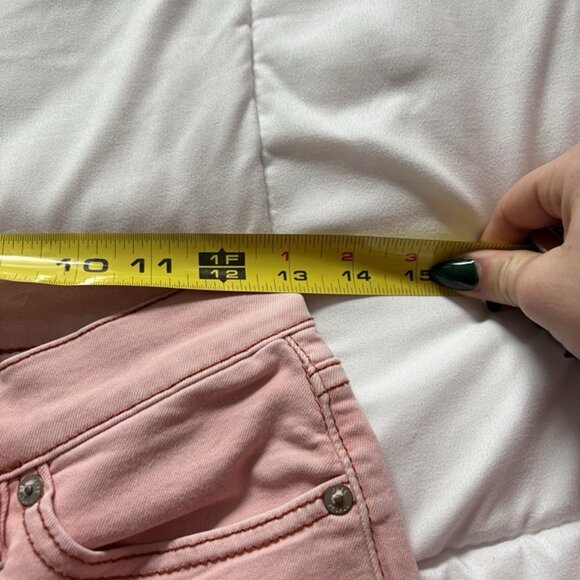 Free People Jeans Womens Size W25 Coral Pink Zip Boho Hippie Hipster Summer - Picture 5 of 9